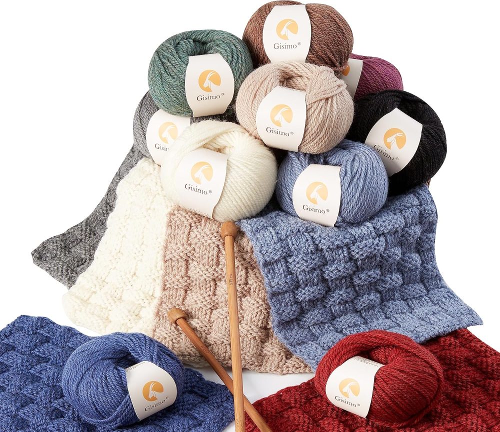 100% Merino Wool Yarn, 3-Ply Luxurious and Soft Yarn for Hand Knitting & Crocheting (Evergreen, 3Balls) - Image 7