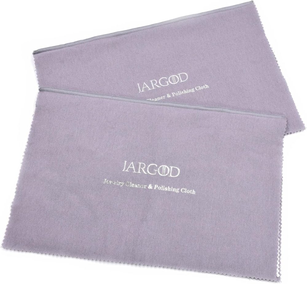 JARGOD Jewelry Polishing Cloth Jewelry Cleaning Cloth Silver Cleaning Cloth Made with Cotton 11" X 14" inches for Cleaning Gold, Silver and Platinum Jewelry. (Pack of 2)