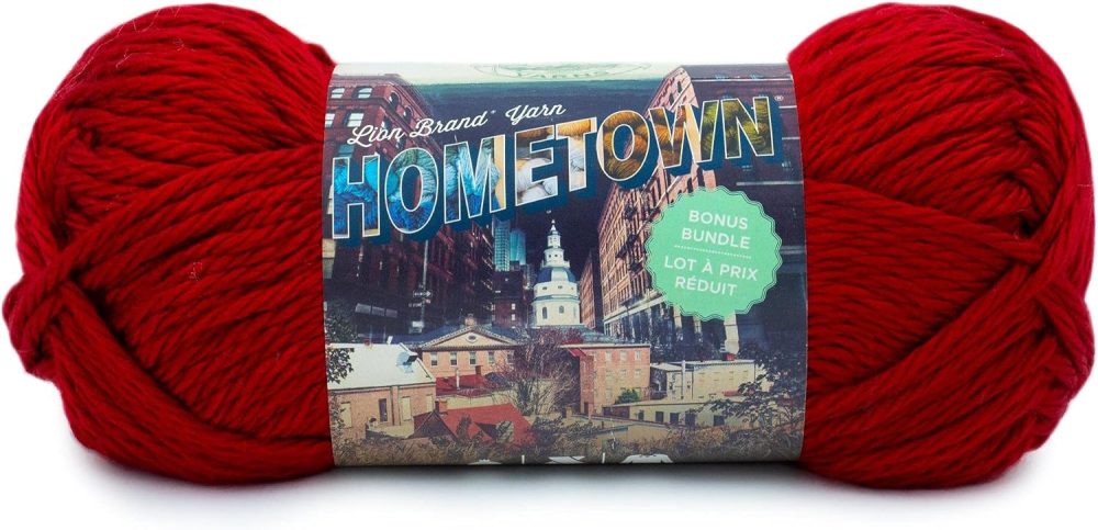 Lion Brand Yarn Hometown Bonus Bundle Yarn, Tampa Spice, 1 Pack